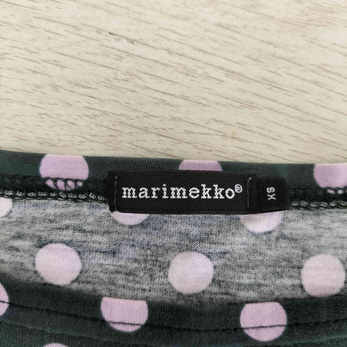 マリメッコ marimekko ボートネック ドットカットソー レディース JPN:S