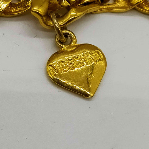 モスキーノ MOSCHINO ハートチャーム チェーンネックレス レディース