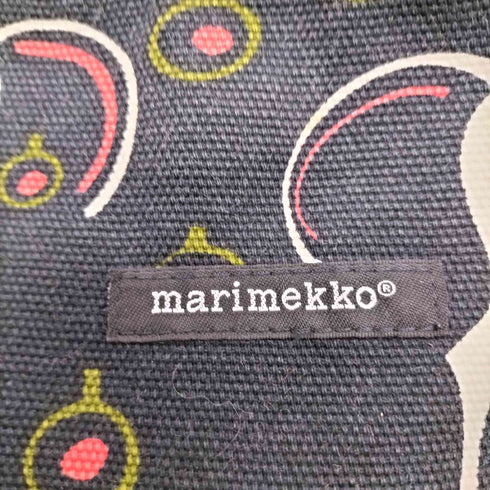 マリメッコ marimekko ホース柄 キャンバストートバッグ Musta Tamma レディース