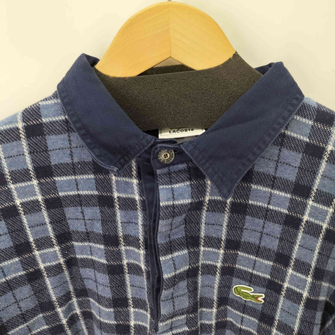 ラコステ LACOSTE L/S チェックネルポロシャツ メンズ import:L