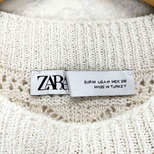 ザラ ZARA フリルデザインニット レディース m