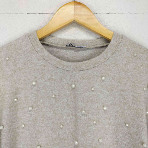 ザラ ZARA パール装飾ニット レディース S