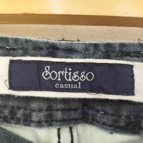 sortisso ヘリンボーン ワークパンツ メンズ