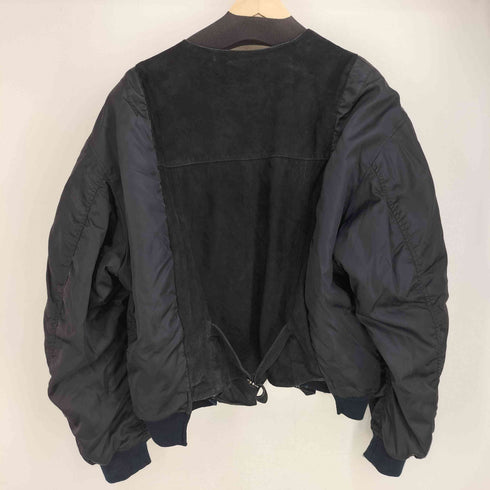 Ichiryu made flyers man intermediate ボディ MA-1 スエードベスト ドッキング リメイク ブルゾン レディース JPN:XL