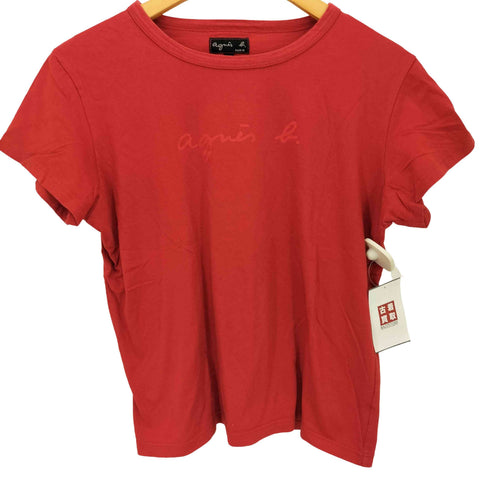 アニエスベー agnes b. PARIS ロゴプリント クルーネック S/S Tシャツ レディース T3