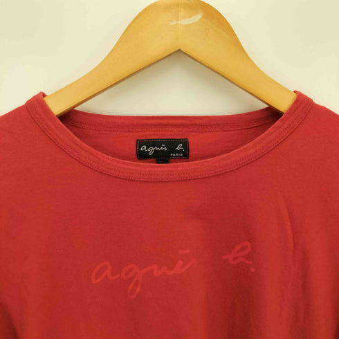 アニエスベー agnes b. PARIS ロゴプリント クルーネック S/S Tシャツ レディース T3