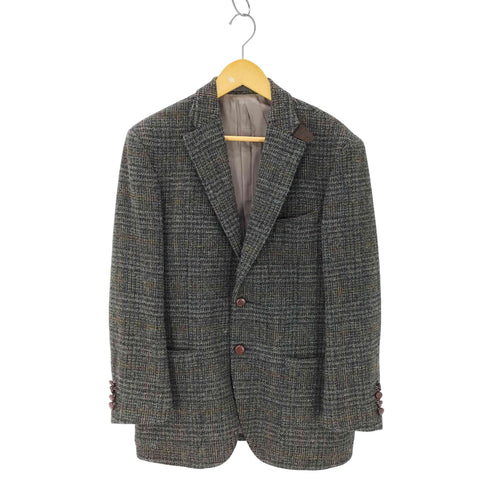 ハリスツイード Harris Tweed ウールチェック柄テーラードジャケット メンズ 98AB6