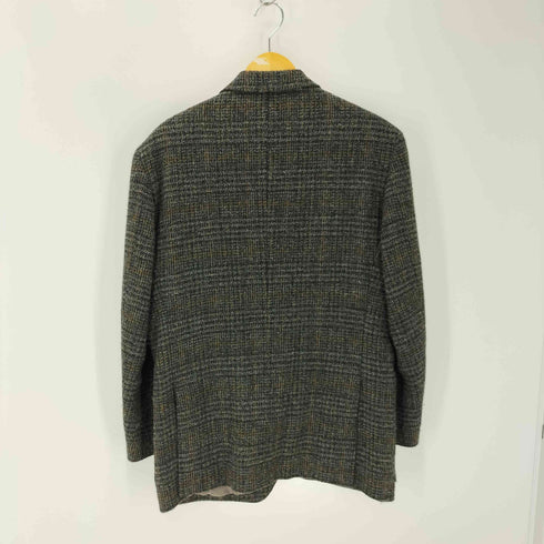 ハリスツイード Harris Tweed ウールチェック柄テーラードジャケット メンズ 98AB6