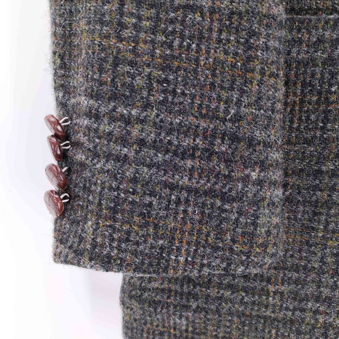 ハリスツイード Harris Tweed ウールチェック柄テーラードジャケット メンズ 98AB6