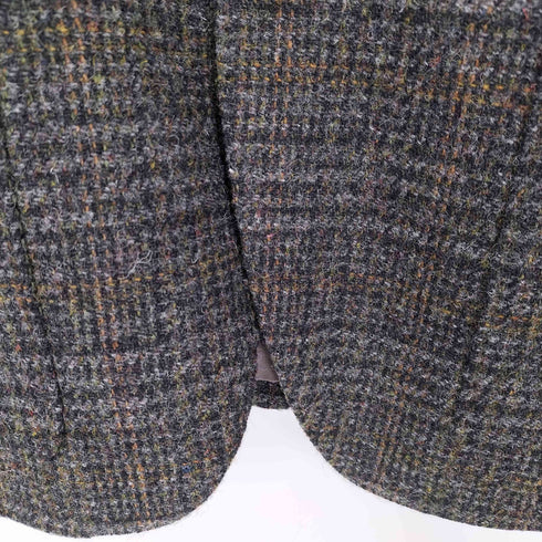 ハリスツイード Harris Tweed ウールチェック柄テーラードジャケット メンズ 98AB6