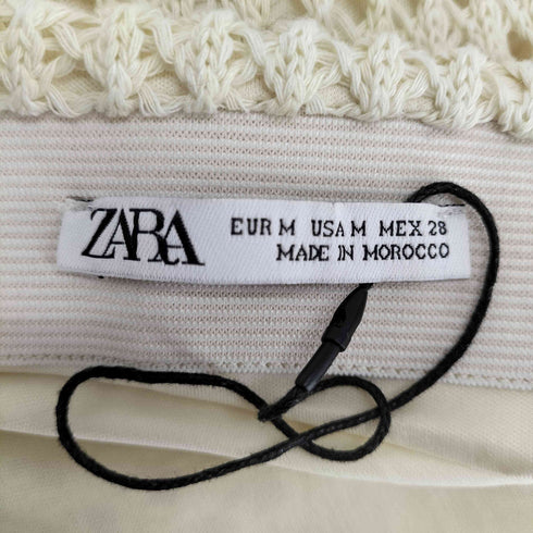 ザラ ZARA 裾フリンジニットスカート レディース M
