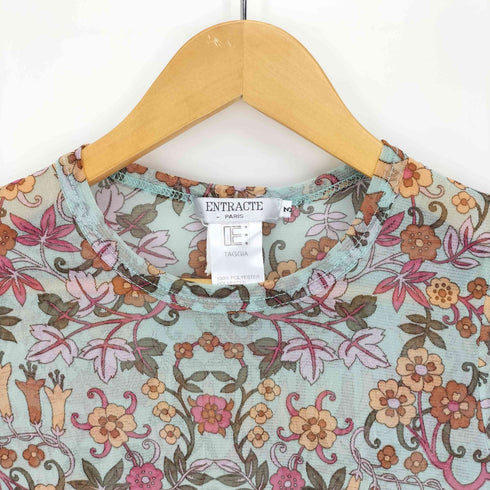 ENTRACTE フランス製 花柄 レース S/S カットソー レディース 3