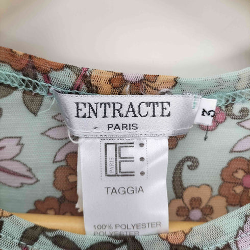 ENTRACTE フランス製 花柄 レース S/S カットソー レディース 3