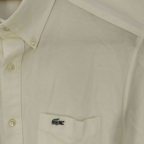 ラコステ LACOSTE ロゴ刺繍 鹿の子 フルオープン ビズ ポロシャツ メンズ 2