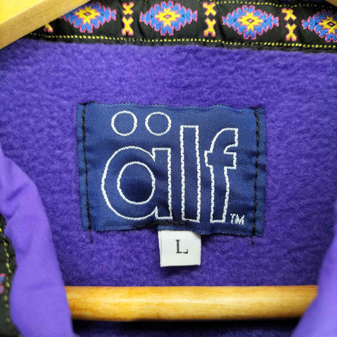 アルフ alf ネイティブテープデザインジップフリース メンズ L