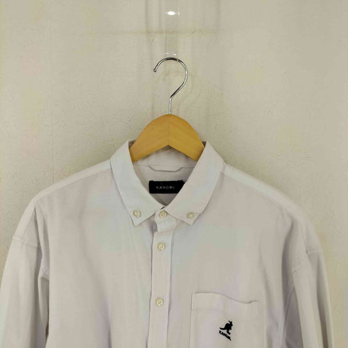 カンゴール KANGOL ロゴ刺繍オックス長袖シャツ メンズ JPN:L