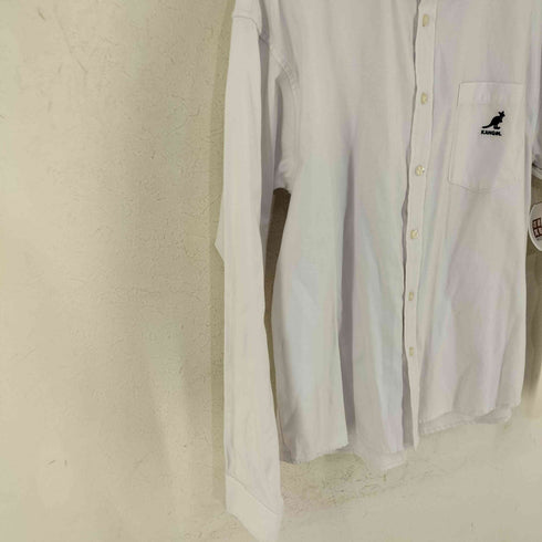 カンゴール KANGOL ロゴ刺繍オックス長袖シャツ メンズ JPN:L