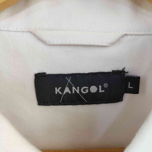 カンゴール KANGOL ロゴ刺繍オックス長袖シャツ メンズ JPN:L