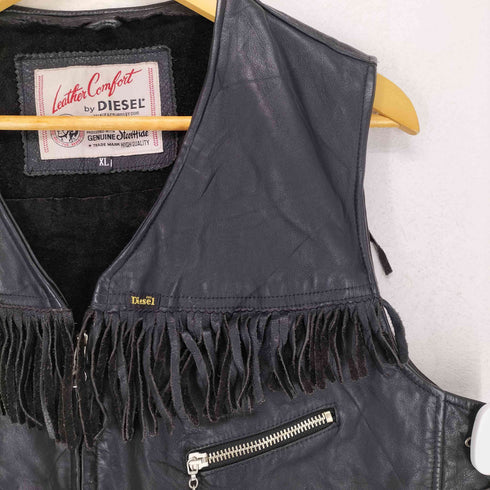 ディーゼル DIESEL リアルレザーベスト メンズ JPN:XL