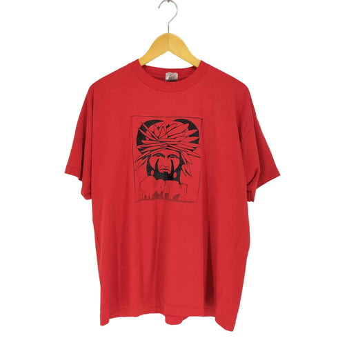 フルーツオブザルーム FRUIT OF THE LOOM インディアンプリント 半袖tシャツ メンズ XL
