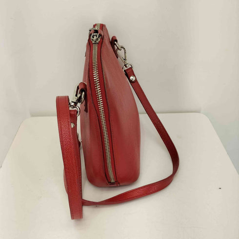 BLAQUE ラウンドジップ レザーショルダーバッグ レディース