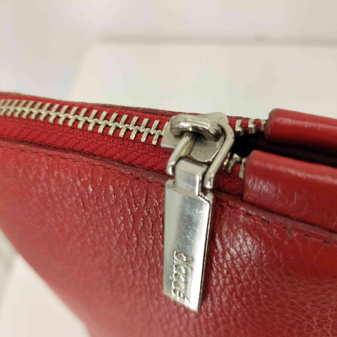 BLAQUE ラウンドジップ レザーショルダーバッグ レディース