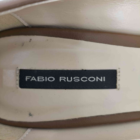 ファビオルスコーニ FABIO RUSCONI イタリア製 クロコ型押し コンビパンプス レディース 37 1/2