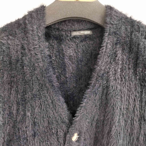 ザラ ZARA テクスチャードリブ編みカーディガン メンズ import:XL