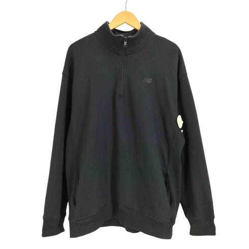 ニューバランス NEW BALANCE Athletics Fleece 1/2 Zip ワンポイント刺繍 ハーフジップトレーナー メンズ import:L