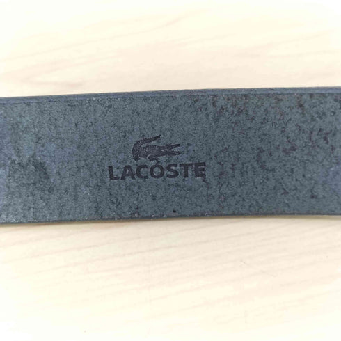 ラコステ LACOSTE ワニプレートロゴ レザーベルト メンズ