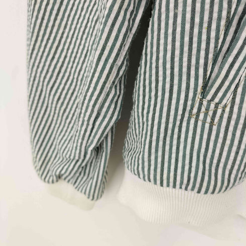 SARTORIA DEL GIACCONE イタリア製 シアサッカー ストライプ スイングトップ レディース FR:36
