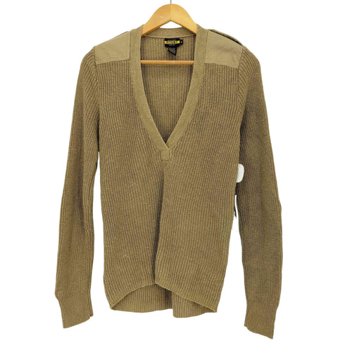 ラグビーラルフローレン Rugby Ralph Lauren リネンシルク Vネック コマンドセーター レディース import:M
