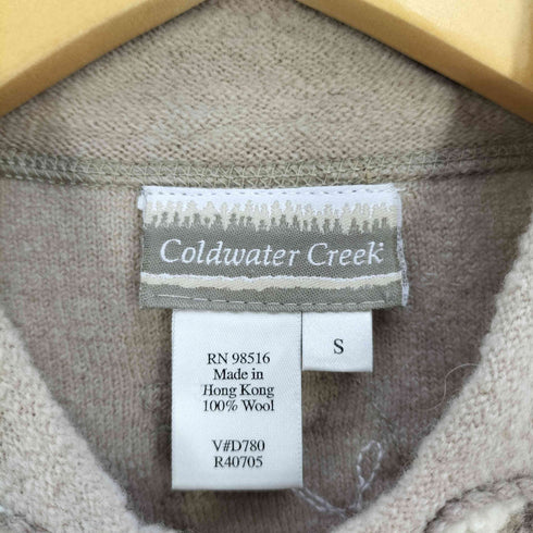 コールドウォータークリーク Coldwater Creek フラワー刺繍 ウール ジップアップジャケット レディース import:S
