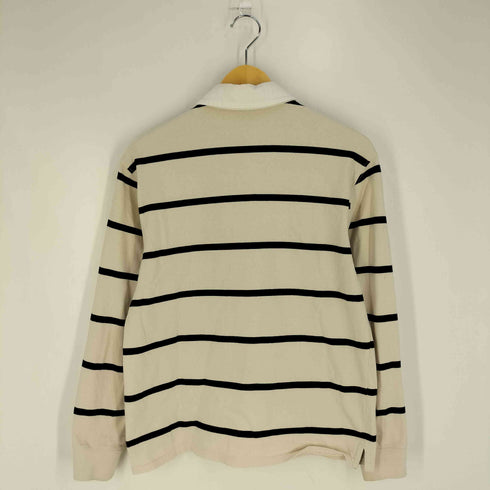 ザラ ZARA ボーダー ロングスリーブポロシャツ ラガーシャツ メンズ import:S