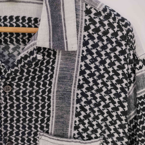 アンユーズド UNUSED AFGAN PRINT SHORT SHIRT アフガンプリント ショートスリーブ シャツ メンズ JPN:2