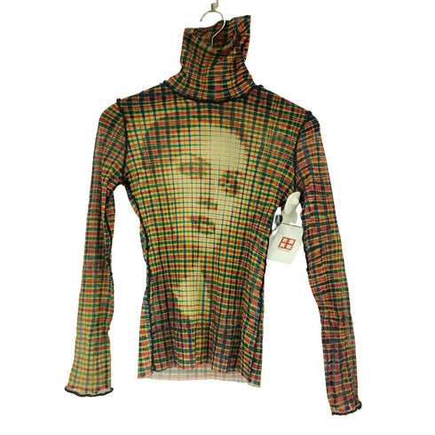 ジャンポールゴルチエフェム Jean Paul GAULTIER FEMME 幾何学フェイスプリントパワーネットカットソー レディース 40
