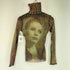 ジャンポールゴルチエフェム Jean Paul GAULTIER FEMME 幾何学フェイスプリントパワーネットカットソー レディース 40