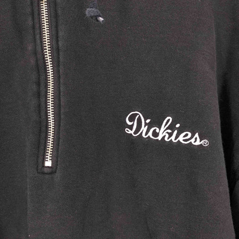 ディッキーズ Dickies ロゴ刺繍 ドローコード ハーフジップ プルオーバー パーカー メンズ import:XL