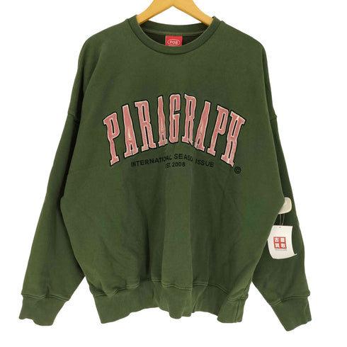 パラグラフ PARAGRAPH PO8 ロゴ 刺繍 ワッペン 韓国 コットン スウェット メンズ
