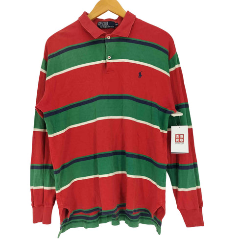 ポロバイラルフローレン Polo by RALPH LAUREN ポニー 刺繍 ボーダー L/S ポロシャツ メンズ 100