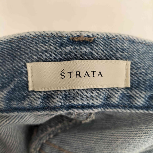 エストラータ STRATA アシメセミフレアデニムスカート レディース S