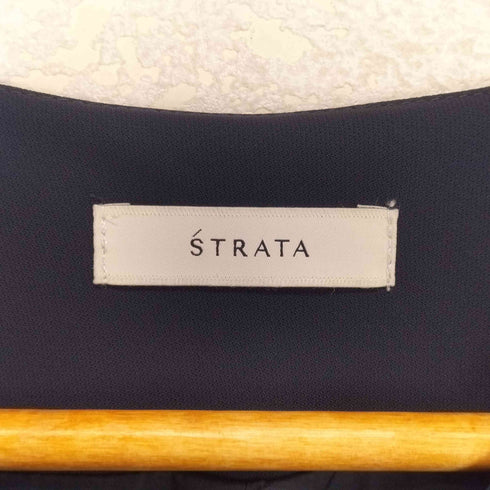 エストラータ STRATA ワイドカフスVネックオールインワン レディース short