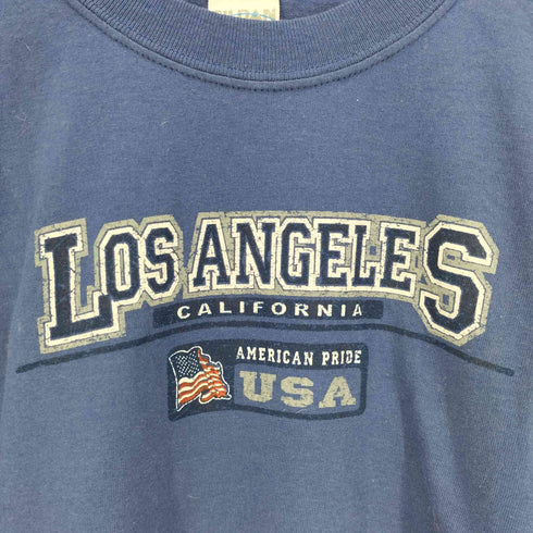 ギルダン GILDAN ULTRA COTTON LOS ANGELES CALIFORNIA MAERICAN PRIDE USA プリント 国旗 S/S クルーネック Tシャツ メンズ import:M