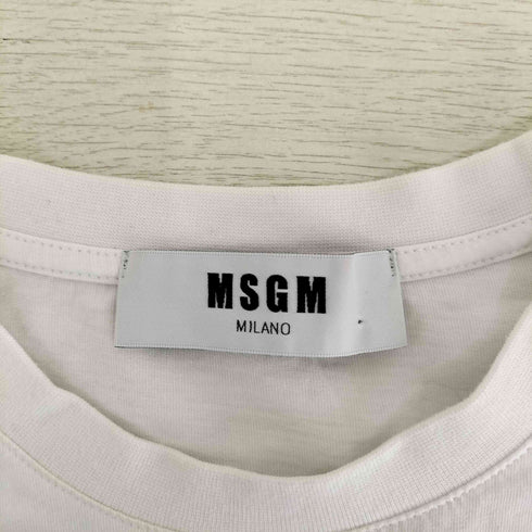 エムエスジーエム MSGM T-SHIRT WITH PAINT BRUSHED LOGO Tシャツ メンズ import:XS