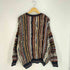 ラウンドツリーアンドヨーク roundtree&yorke 90S 総柄 コットンアクリル クルーネック 3Dニット メンズ import:XL