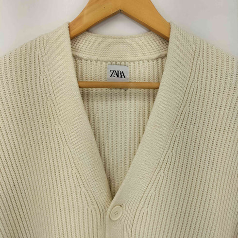 ザラ ZARA コットンアクリル ローゲージ ニットカーディガン メンズ import:L