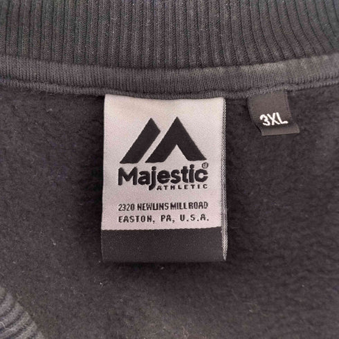 マジェスティック MAJESTIC ベースボールワッペン スウェットスタジャン メンズ 3XL