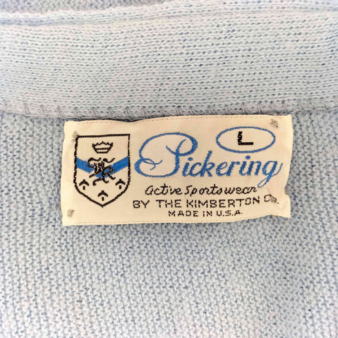 70S-80S PICKELING USA製 刺しゅう アクリルカーディガン メンズ JPN:L