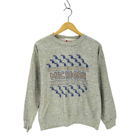 STURDY SWEATS USA製 MICHIGAN プリントスウェット メンズ JPN:M