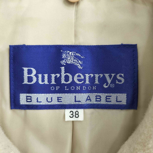 バーバリーブルーレーベル BURBERRY BLUE LABEL ウール混 ステンカラーコート レディース JPN:38